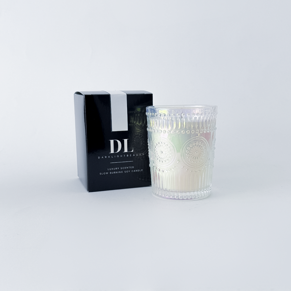 Captive Candle - Pearl & Chrome Embossed