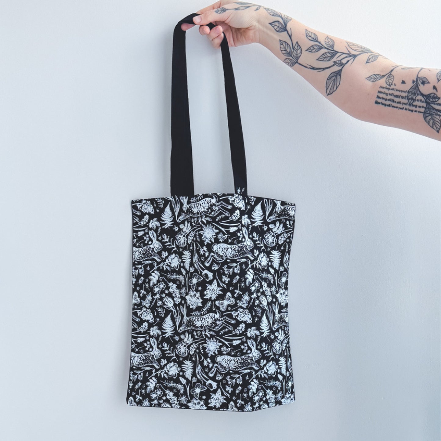Black Bunny Tote Bag