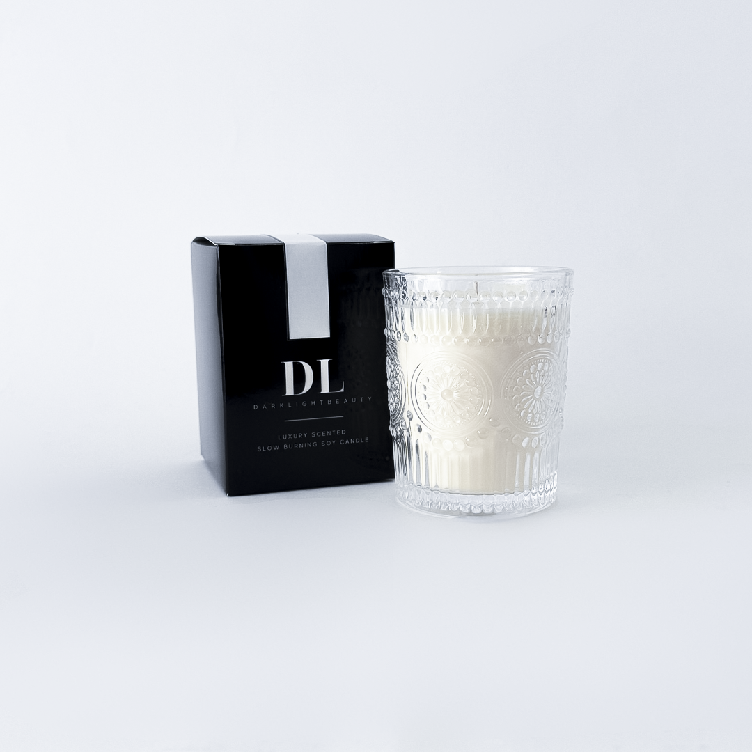 Clear Embossed Candle