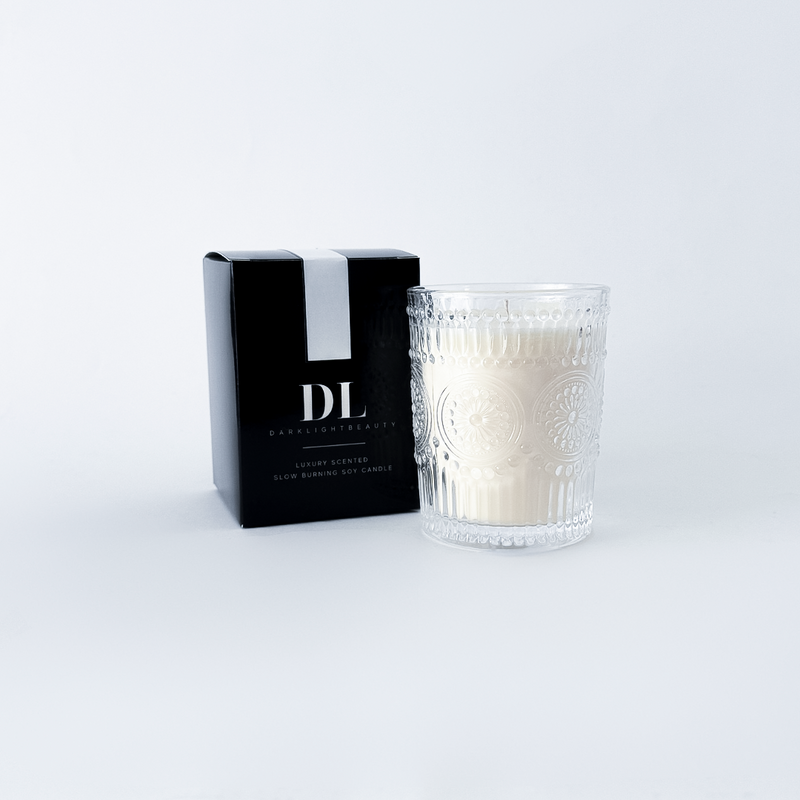 Rose Geranium Candle - Clear Embossed