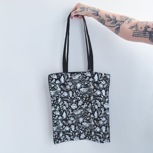 Black Bunny Tote Bag