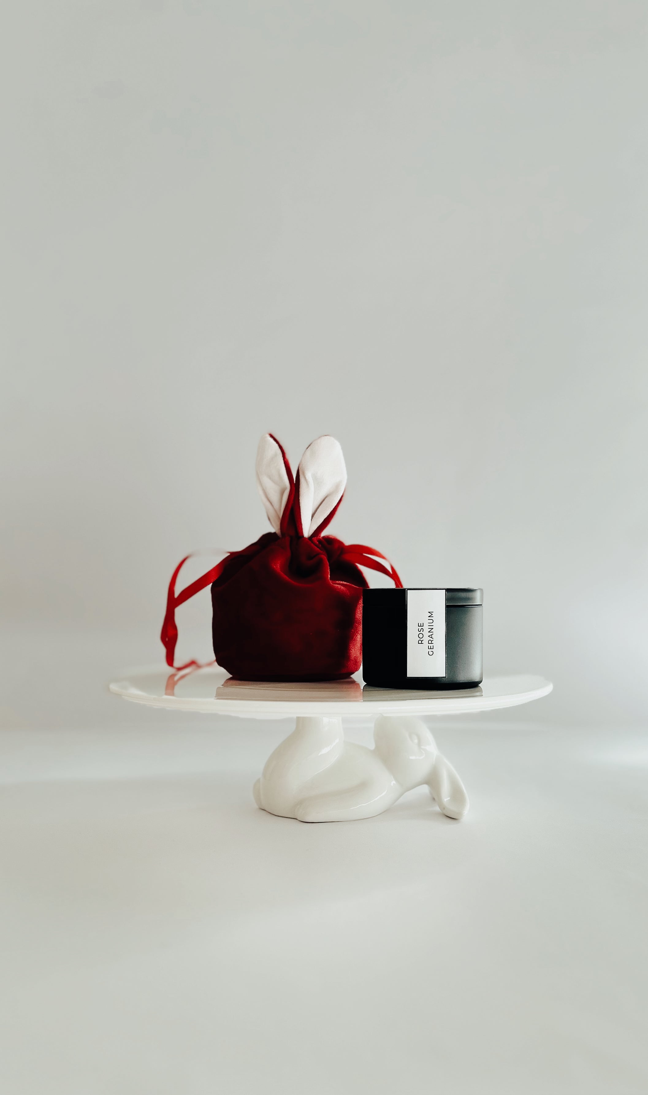 Rose Geranium Soy Candle - Red
