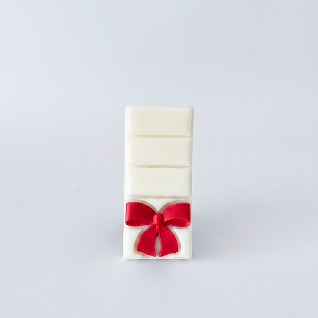 snapbar wax melt with red bow embedded soy wax melt Darklight Beauty